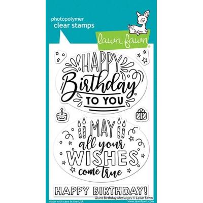 Lawn Fawn Clear Stamps - Giant Birthday Messages